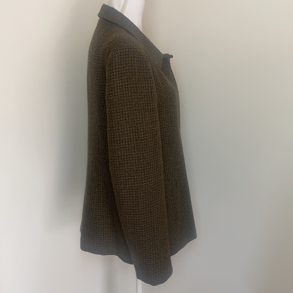 Vintage Barry Bricken Wool Blazer Brown Plaid Plus Size 16 - Picture 12 of 13